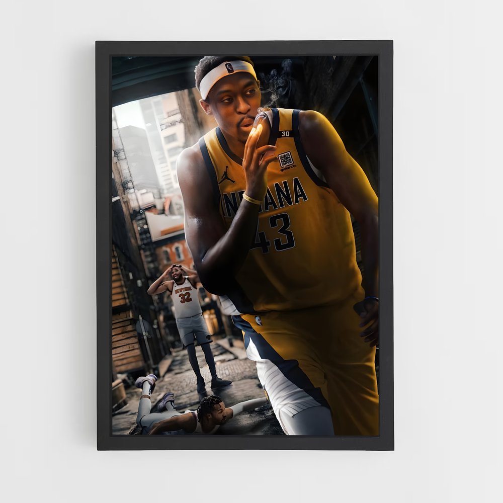Poster Cigarette et Jaune – affiche Basketball (vue 2)